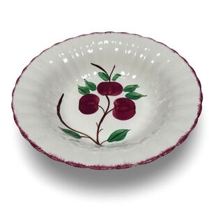 Vintage Blue Ridge Potteries Crab Apple Vegetable Serving Bowl Dish 9.5" White